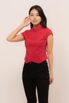 AiLa Mandarin Button Top CC33520