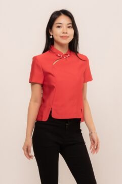 MeiYa Mandarin Button Top CC33608