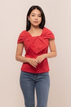 Rosaline Shoulder Bow Top CC32329-2
