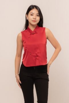 MeiNing Mandarin Button Top 525962