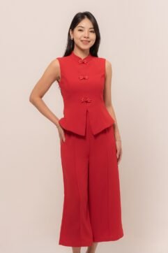 HuiLin Mandarin Button Jumpsuit CC33855