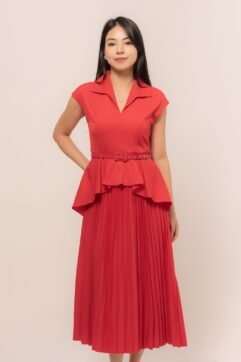 Keyco Belted Pleated Dress CC33788