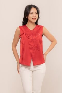 ZhuiZai Beads Side Tie Top CC33819