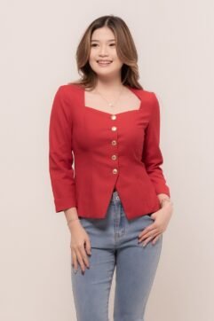 Althea Tailored Peplum Top CC34049