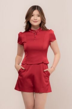 Meilin Floral Embellishment Romper CC34128