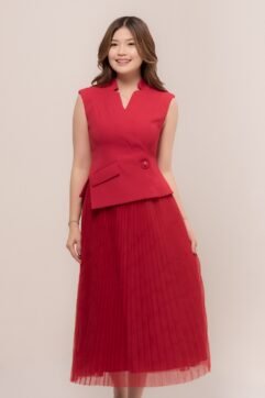 Zivva Sleeveless Pleated Dress CC33427-1