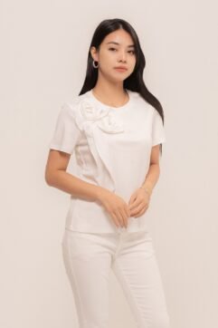 Thalita Flower Draped Top CC33455