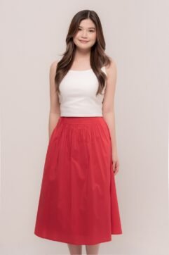 Anaria Waist Pleats A-Line Skirt CC34045