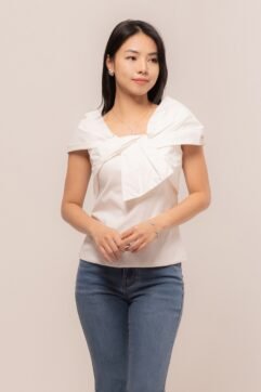 Rosaline Shoulder Bow Top CC32329-2