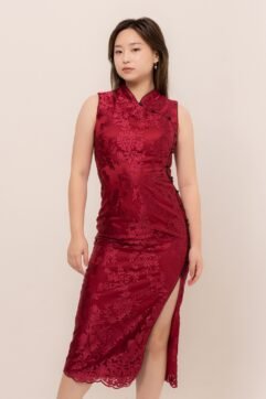 YueXin Flower Embroidery Cheongsam Dress CC33607