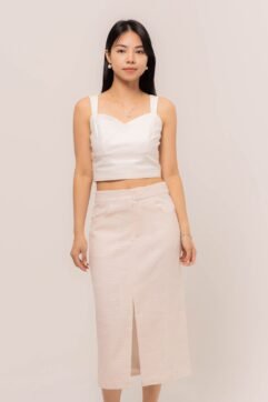 Zora Tweed Front Slit Skirt CC33503