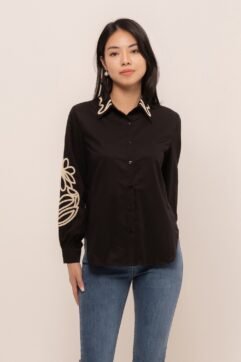 Ziudith Flower Embroidery Top CC33023