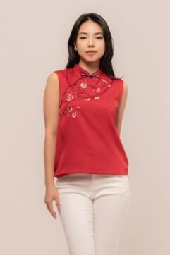 XueYi Flower Embroidery Top CC33693
