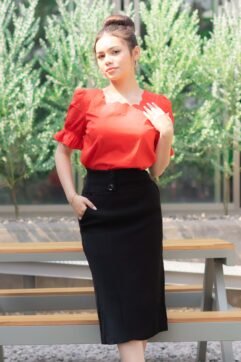 Veina Anglaise Sleeves Top 85782