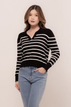 Faretha Stripes Long Sleeves Top 3045