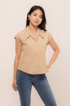 Amreta Point Collar Top CC32974