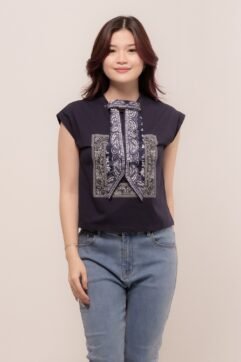 Mieke Scarf Neck Top 5S25136