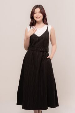 Aurea Layered Maxi Belted Dress 526015
