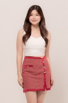Lovena Asymmetrical Tweed Skirt 525999