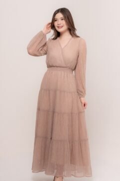 Elfara Ruffle Shimmer Dress CC32428