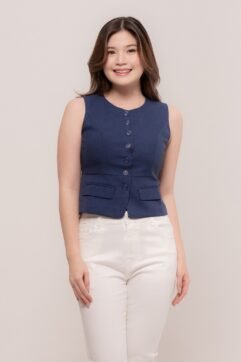 Aireen Textured Sleeveless Top 525862