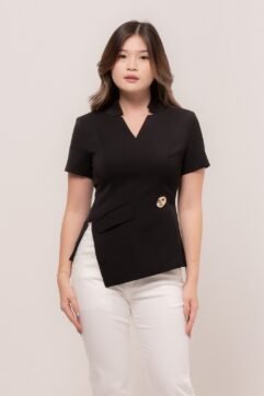 Marie Button Asymetrical Top CC33427