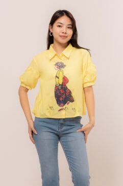 Yellie Puff Sleeves Top 7682