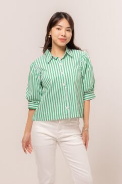 Bhernia Stripes Puff Sleeve Top CC34032