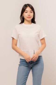 Shiffa Ribbed Asymmetric Top 7689