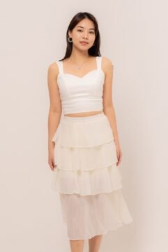 Mayrines Tiered Ruffle Midi Skirt CC34160