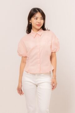Elsa Floral Embroidery Puff Sleeve Top CC33912