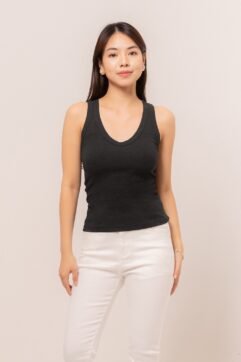 Lila Ribbed Tank Top A1575